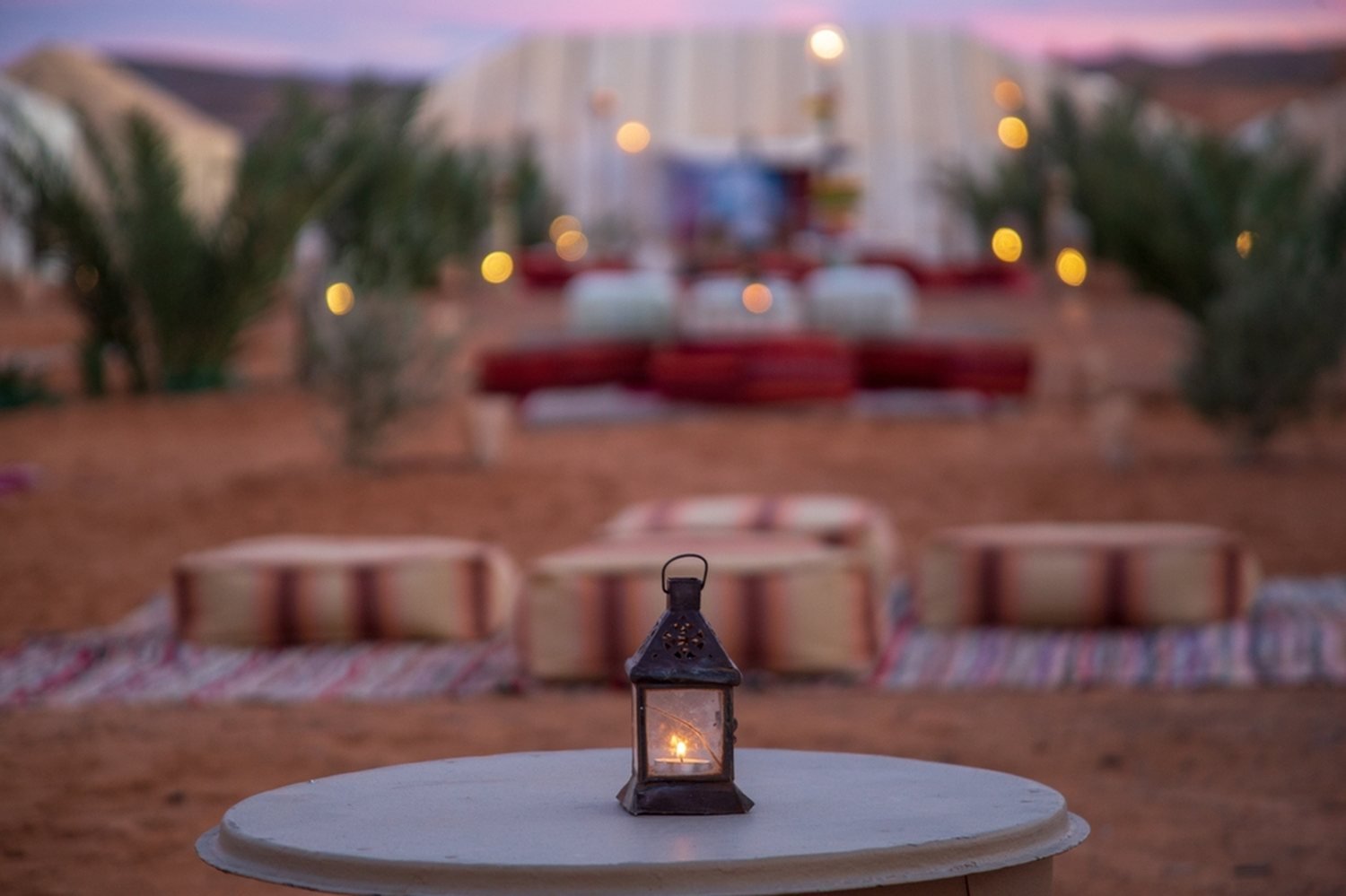 Desert majlis at dusk