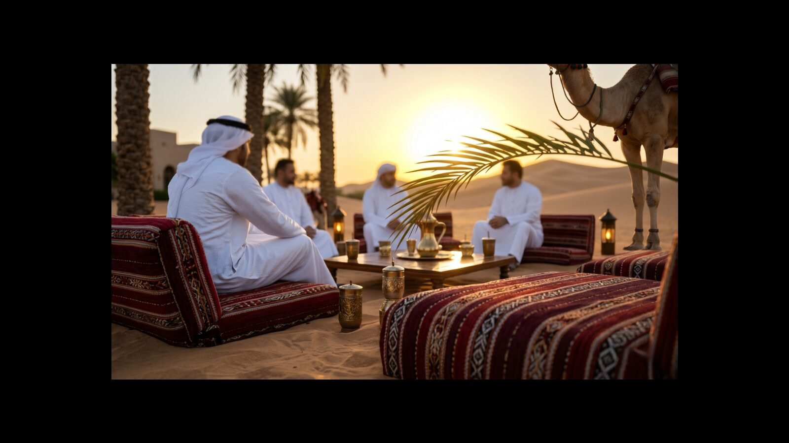 A majlis at dusk
